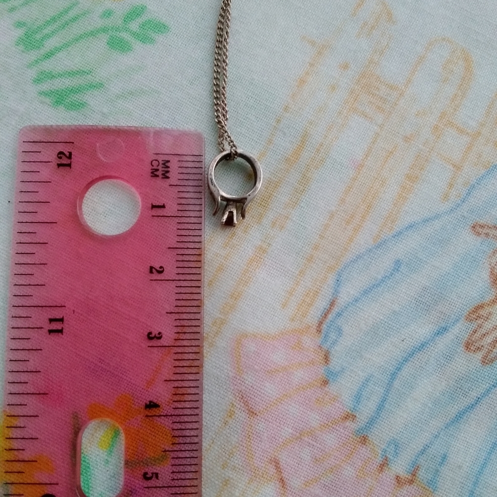 🌙Vintage 925 Garnet Birthstone Ring January on 925 Chain - Picture 11 of 15